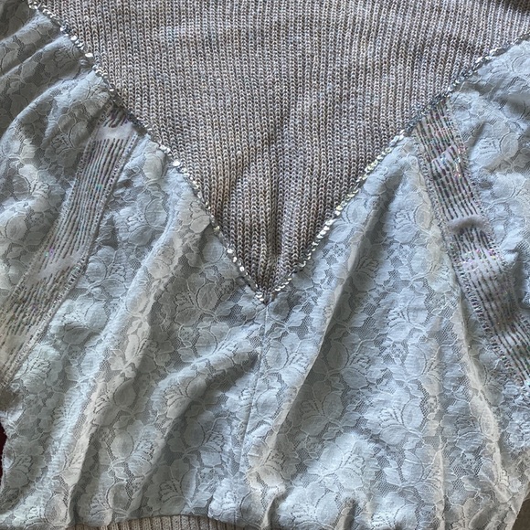 Vintage Retro Lace and Sequin Sweater - Picture 6 of 6